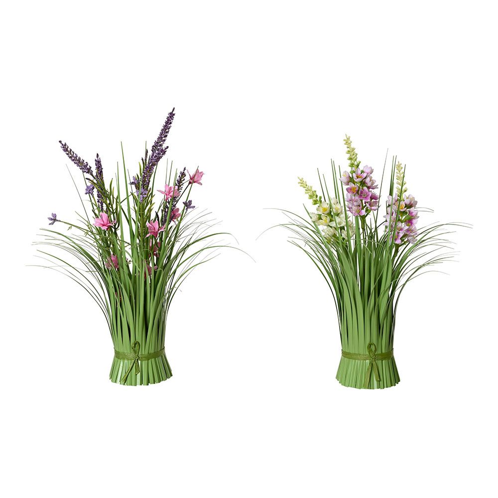 RAMO DE FLORECITAS DE LAVANDA POLIÉSTER, 13 x 13 x 30 cm, COLORES SURTIDOS