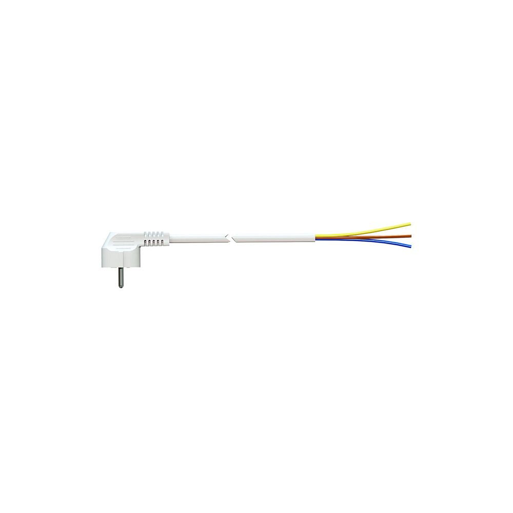 CABLE CON CLAVIJA TIPO F 1m 3x1.5mm 4,8mm 16A 250V T/TL BLANCO. SOLERA 7000/1.