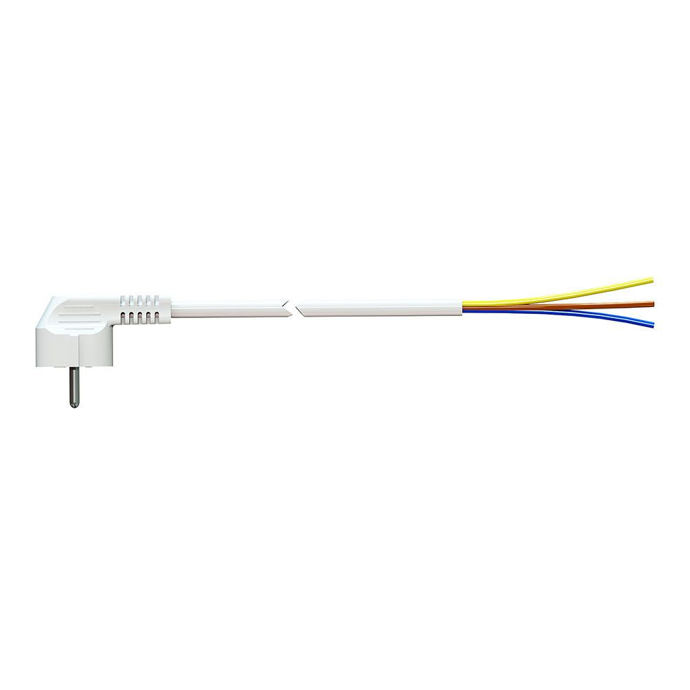 CABLE CON CLAVIJA TIPO F 5m 3x1,5mm 4,8mm 16A 250V T/TL BLANCO. SOLERA 7000/5.
