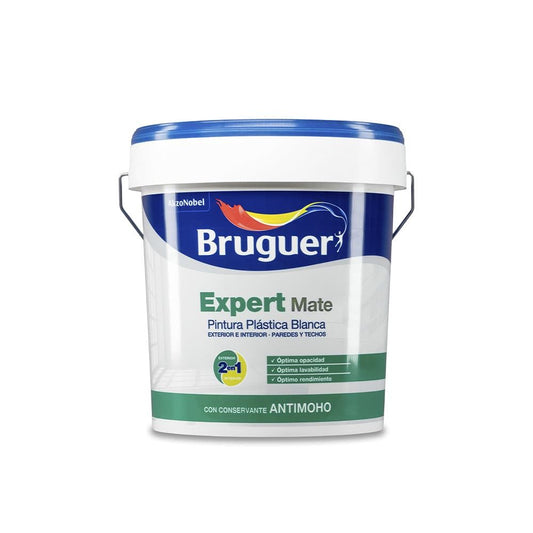 PINTURA PLÁSTICA ACRÍLICA ESTIRENADA INTERIOR / EXTERIOR ANTIMOHO EXPERT BLANCO MATE 750 ml
