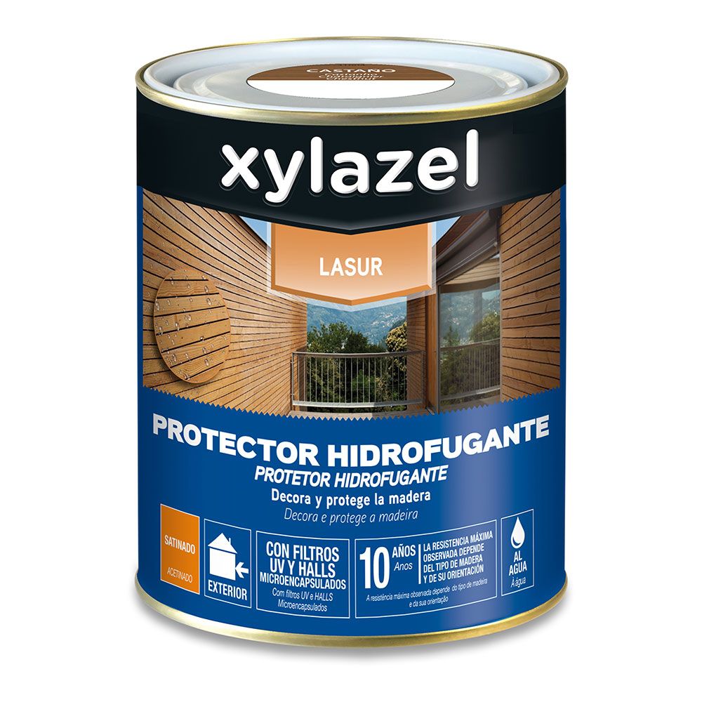 LASUR DECORATIVO AL AGUA CASTAÑO SATINADO 750 ml