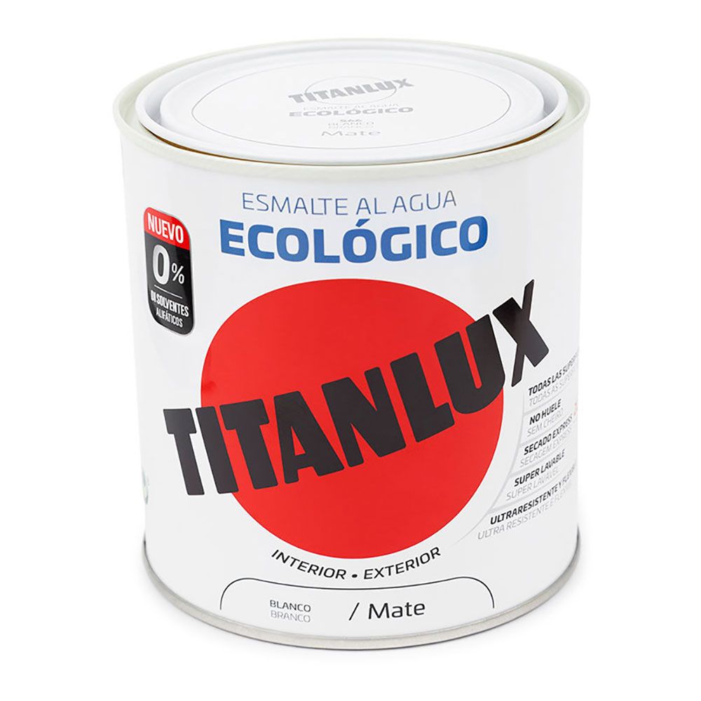 ESMALTE ECOLÓGICO AL AGUA  BLANCO MATE 250 ml