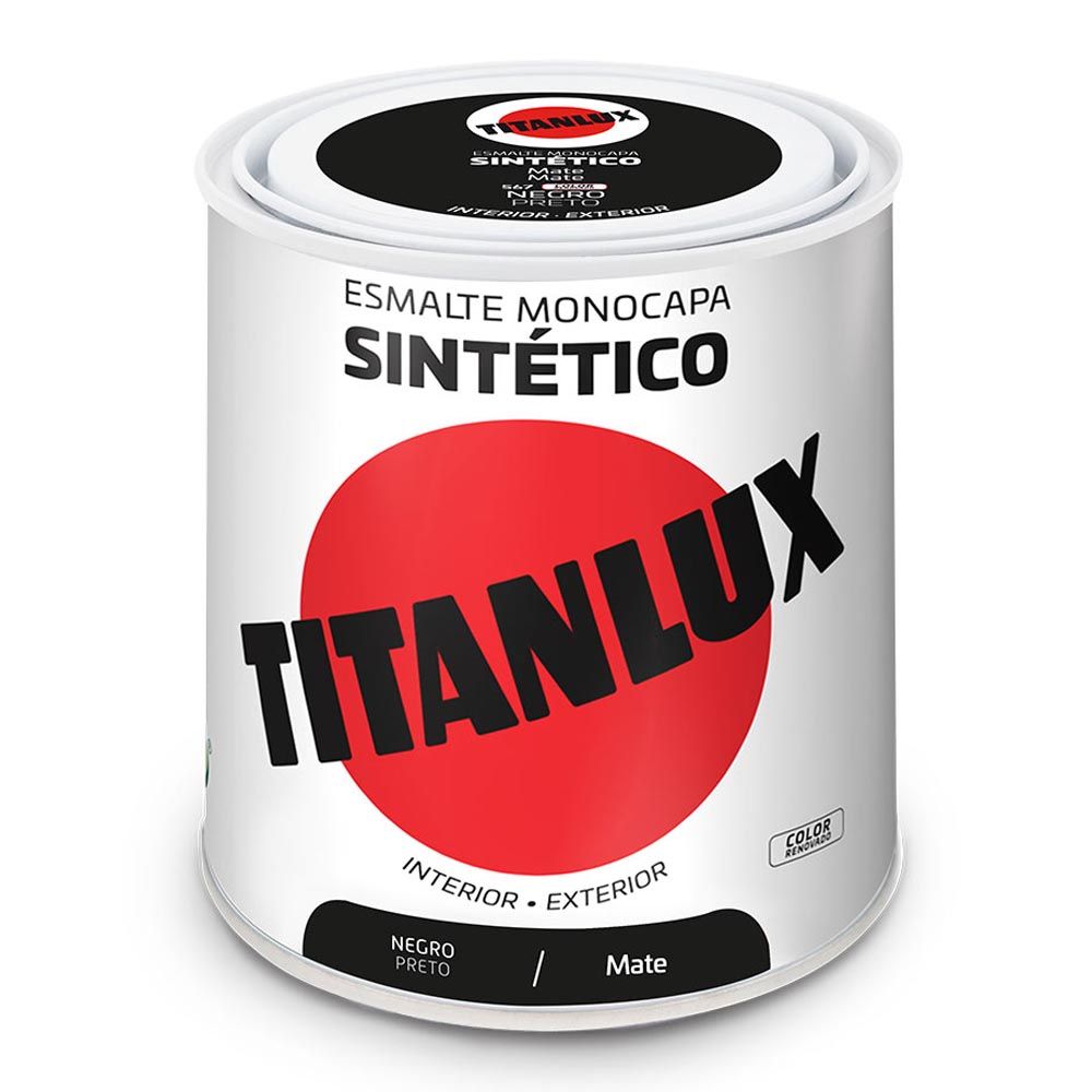 ESMALTE SINTÉTICO MONOCAPA NEGRO MATE 250 ml