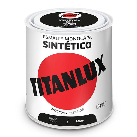ESMALTE SINTÉTICO MONOCAPA NEGRO MATE 250 ml
