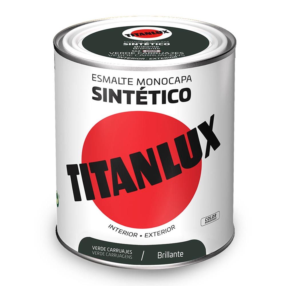 ESMALTE SINTÉTICO MONOCAPA VERDE CARRUAJES BRILLANTE 750 ml