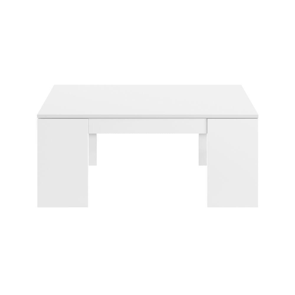 MESA CENTRO ELEVABLE, BLANCO BRILLO