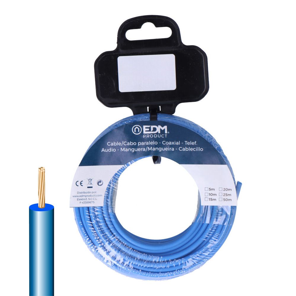 CARRETE CABLECILLO H07Z1-K 4,00 mm² AZUL, 5 m