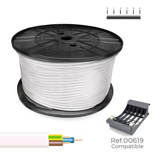 MANGUERA TUBULAR VV-K06/1KV 3 G 2,50 mm² BLANCA, 100 m. ( BOBINA GRANDE )