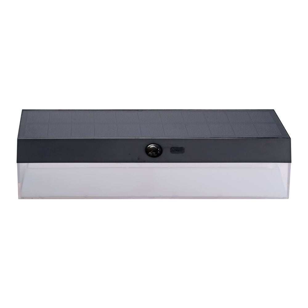 APLIQUE SOLAR RECTANGULAR 4 W 500 Lm, 3.000/4.000/6.500 K, 3CCT, CON SENSOR, NEGRO