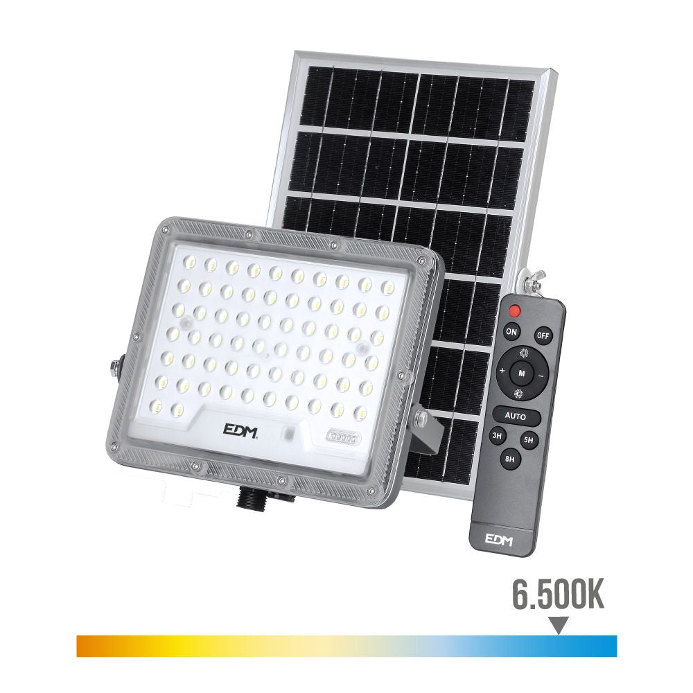 FOCO PROYECTOR SOLAR SLIM 100 W 1.200 lm 6500 K LUZ FRÍA