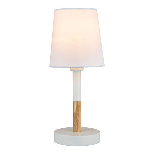 LÁMPARA DE MESA BLANCA, E14 MÁX 40 W, Ø 13 x 32 cm,