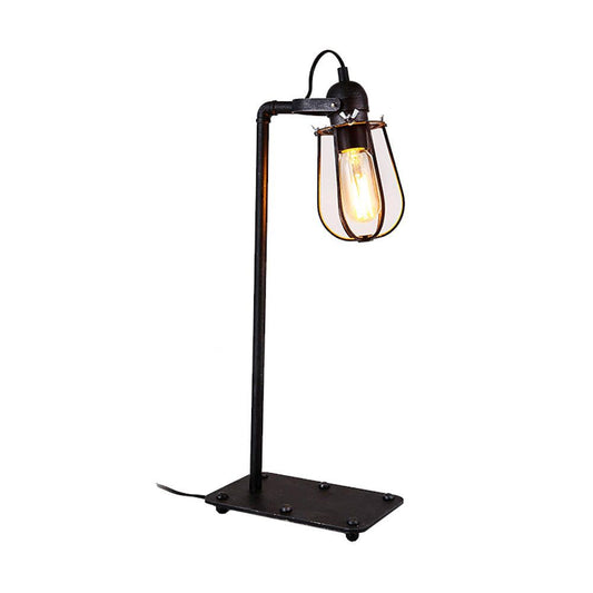 LÁMPARA DE MESA VINTAGE METALICA E27 60W 22 x 51cm