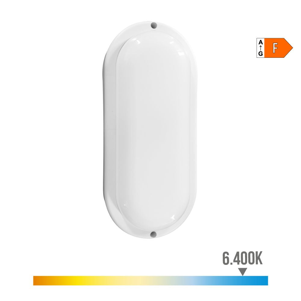 APLIQUE LED OVAL CON SENSOR CREPUSCULAR Y  DE MOVIMIENTO 18 W 1820 lm 6.400 K  23 x 10,2 x 4,5 cm