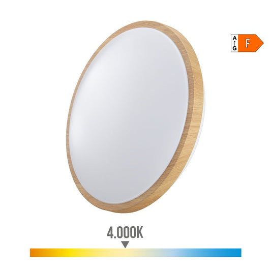 APLIQUE LED CIRCULAR DE SUPERFICIE EFECTO MADERA 18 w 4000 k 1820 lm Ø33 x 5,5 cm
