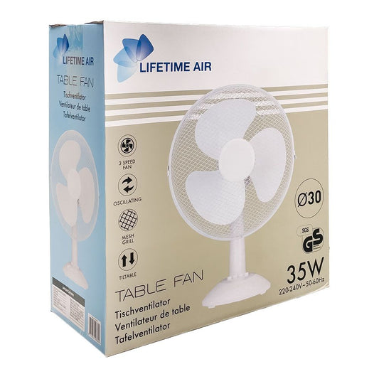 VENTILADOR SOBREMESA 35 W, Ø30 cm, BLANCO