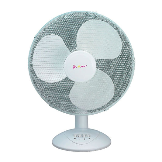 VENTILADOR SOBREMESA, 45 W, Ø40 cm, 3 VELOCIDADES, BLANCO