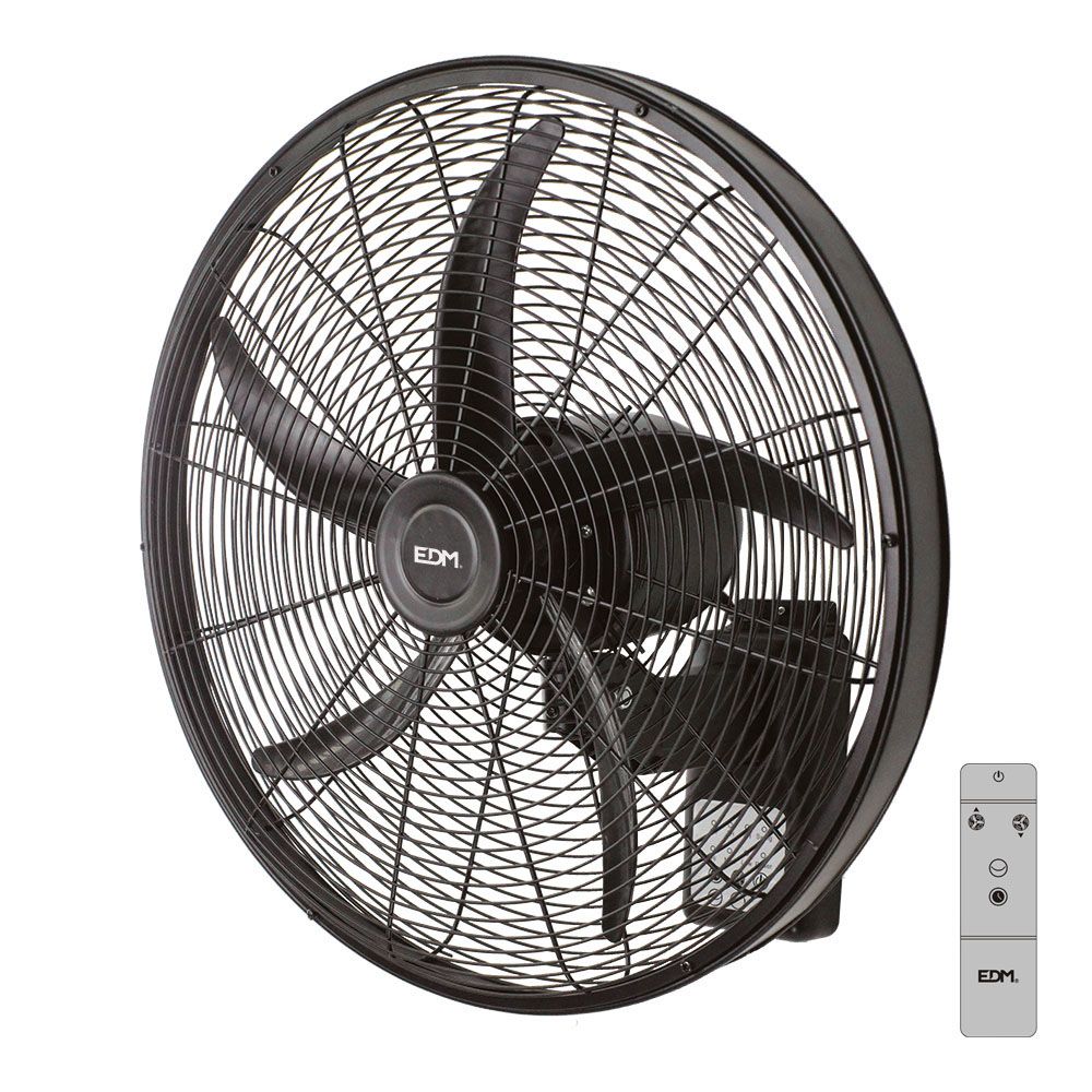 VENTILADOR PARED MANDO A DISTANCIA, NEGRO, POTENCIA 100 W; 64,7 dB; ASPAS Ø45 cm