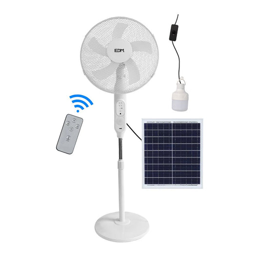 VENTILADOR DE PIE SOLAR, BLANCO POTENCIA 25 W, ASPAS Ø40 cm