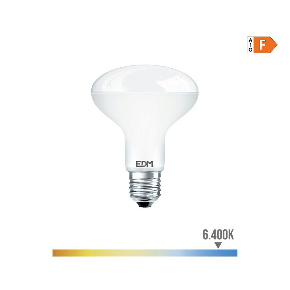 BOMBILLA REFLECTORA LED R90 E27 12 W 1154 lm 6400 K LUZ FRIA Ø9 x 12,1 cm