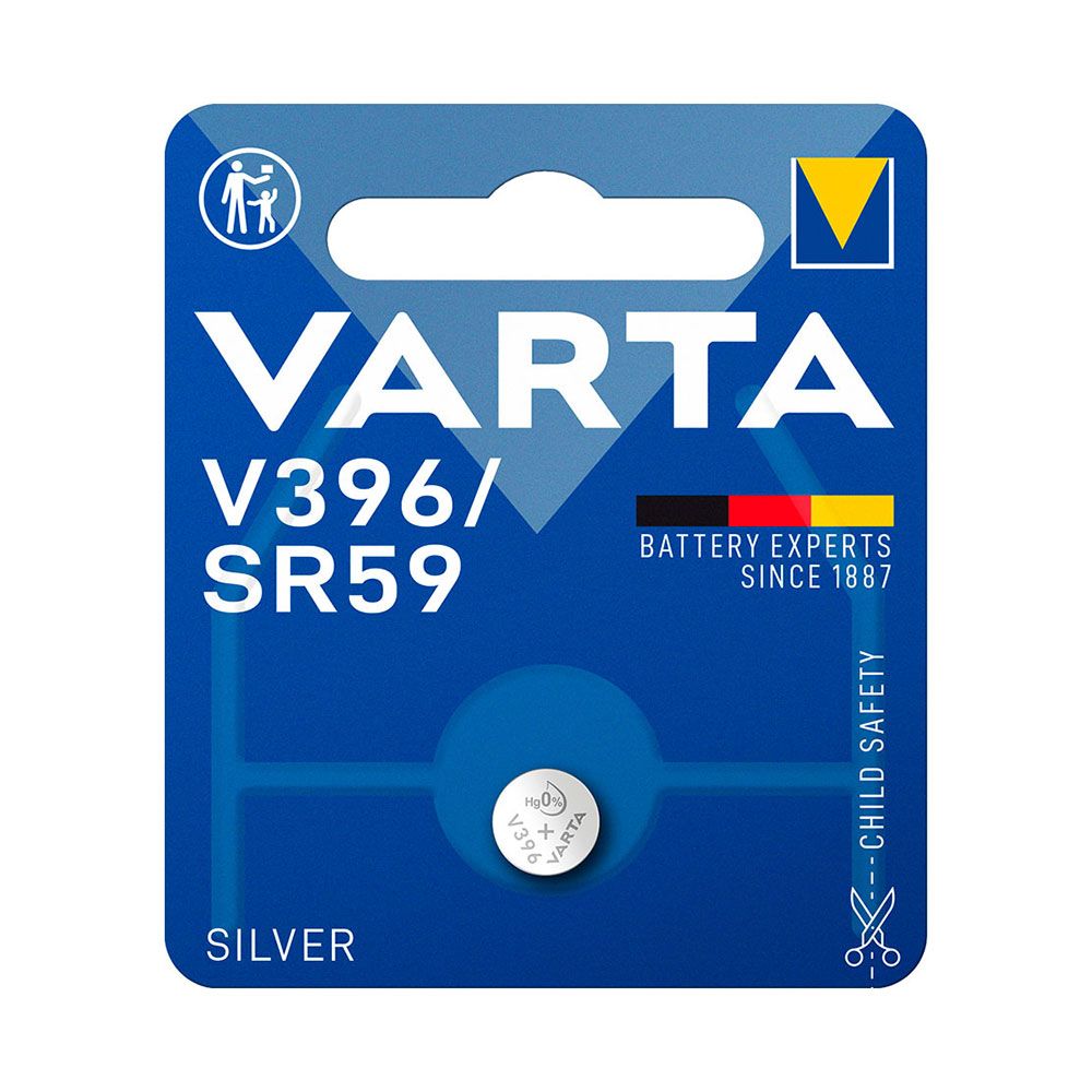 MICRO PILA DE BOTÓN SILVER SR59 - V396 1,55 V Ø7,9 x 2,60 mm BLISTER