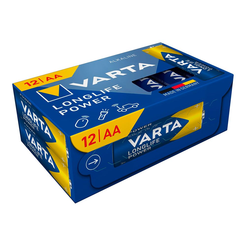 PILA ALKALINA LONGLIFE POWER CUBE AA - LR06 (CAJA 12 uds) Ø14,5 x 50,5 mm