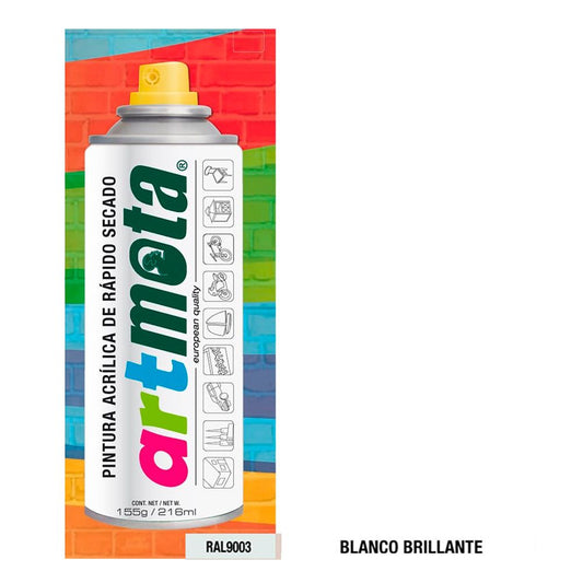 PINTURA ACRÍLICA SPRAY RAL9003 BLANCO MATE 216 ml