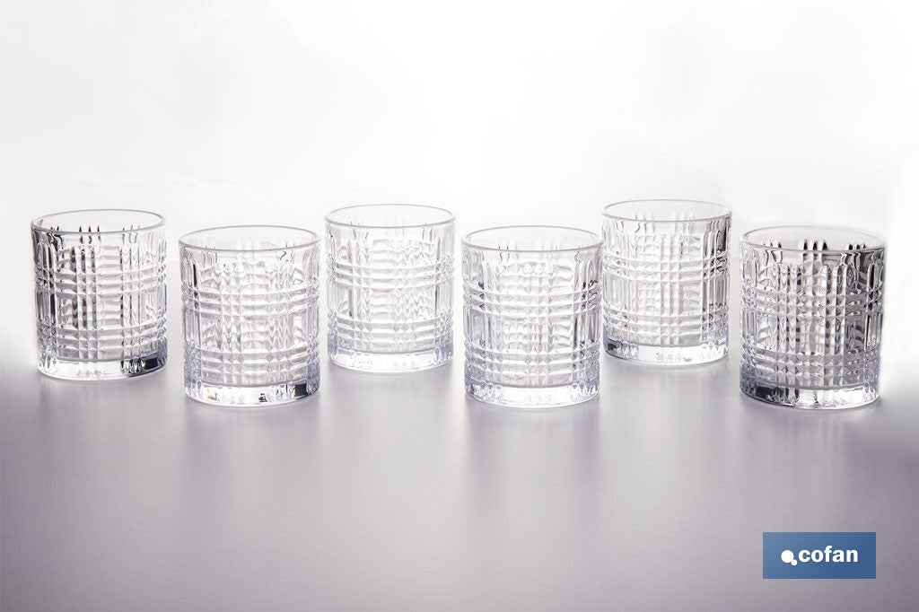 PACK DE 6 UDS VASO CON RELIEVE 27,5 CL