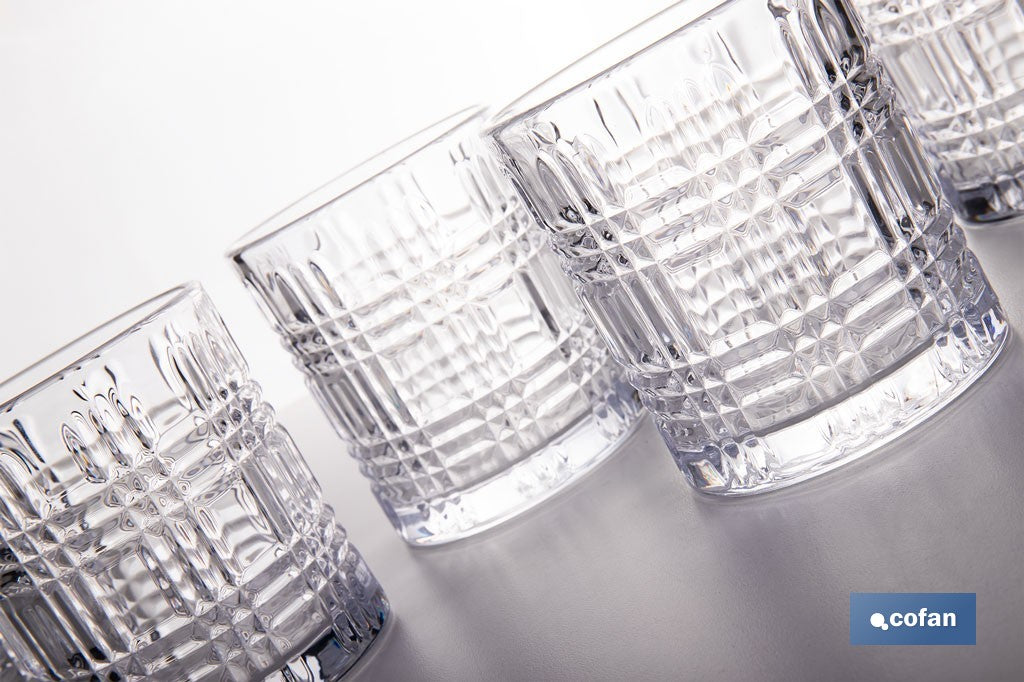 PACK DE 6 UDS VASO CON RELIEVE 27,5 CL