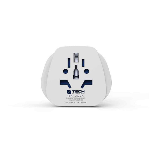 ADAPTADOR ENTRADA MULTIPLE MUNDIAL A SALIDA CLAVIJA EUROPA, TB-901, TRAVEL BLUE