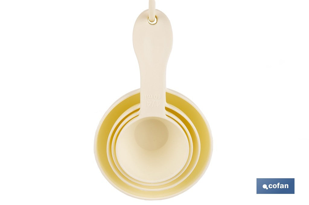 JUEGO DE 4 CUCHARAS MEDIDORAS 60 ML, 80 ML, 120 ML, 240 ML