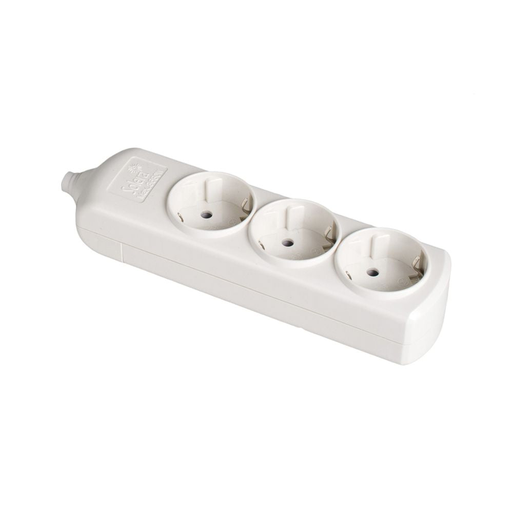 BASE BIPOLAR 3 TOMAS T/TL 10/16 A 250 V COLOR BLANCO