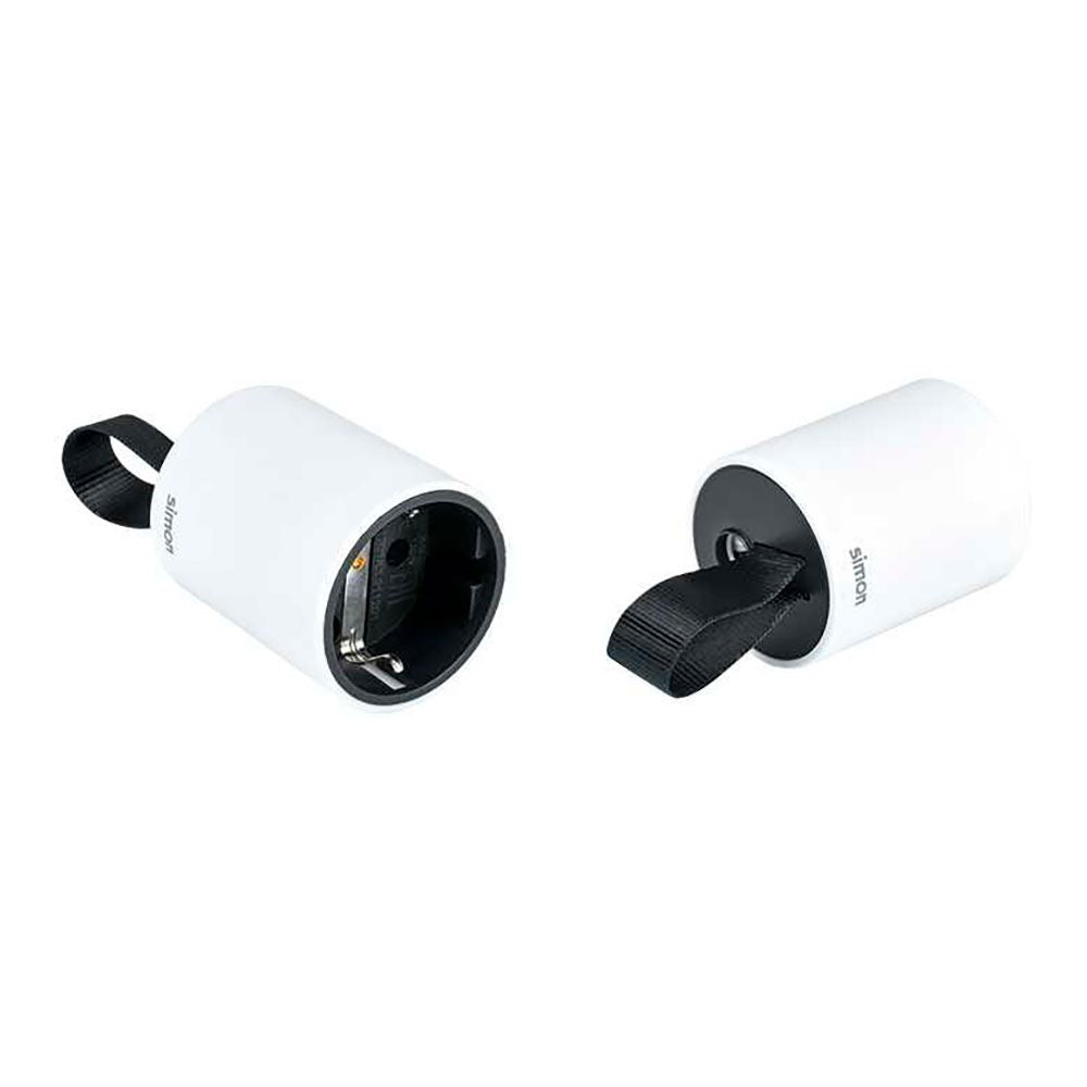 BASE MÓVIL 2P+TT SCHUKO SALIDA FRONTAL 16 A 250 V~ FACIL EXTRACCION BLANCA