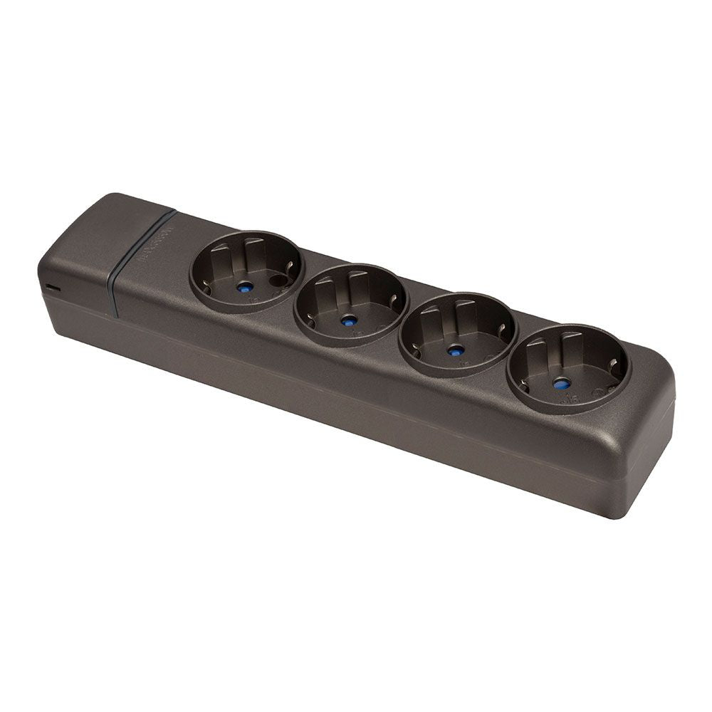 BASE MÚLTIPLE 4 TOMAS 2P+T SCHUKO, 16 A 250 V~, GRAFITO