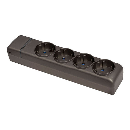 BASE MÚLTIPLE 4 TOMAS 2P+T SCHUKO, 16 A 250 V~, GRAFITO
