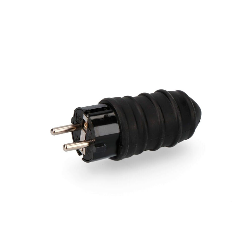 CLAVIJA BIPOLAR DE GOMA (CEE 7/7), IP44, 16A 250V