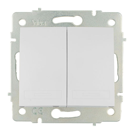 DOBLE CONMUTADOR/INTERRUPTOR 10AX 250V SERIE EUROPA SOLERA ERP12QC