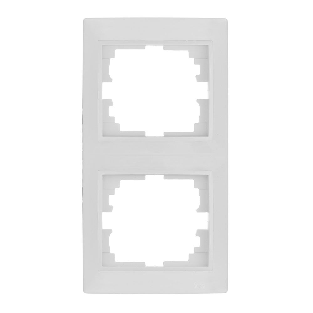 MARCO VERTICAL PARA 2 ELEMENTOS BLANCO 81x154x10mm SERIE EUROPA SOLERA ERP62U