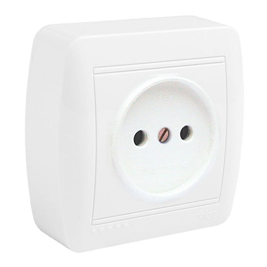 BASE FIJA 2P CON OBTURADOR SUPERFICIE MURAL 74 x 72 x 28 mm