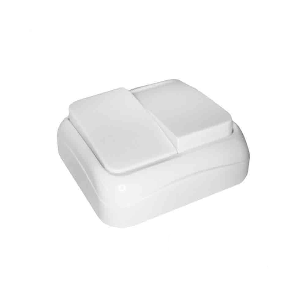 DOBLE INTERRUPTOR SUPERFICIE SERIE SPA 77 x 77 x 30 mm