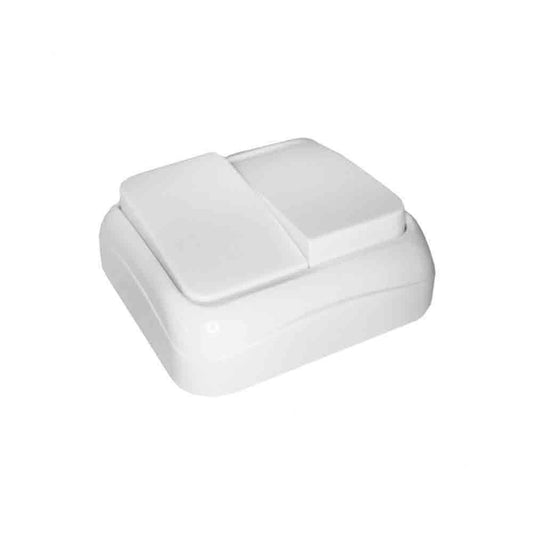 DOBLE INTERRUPTOR SUPERFICIE SERIE SPA 77 x 77 x 30 mm