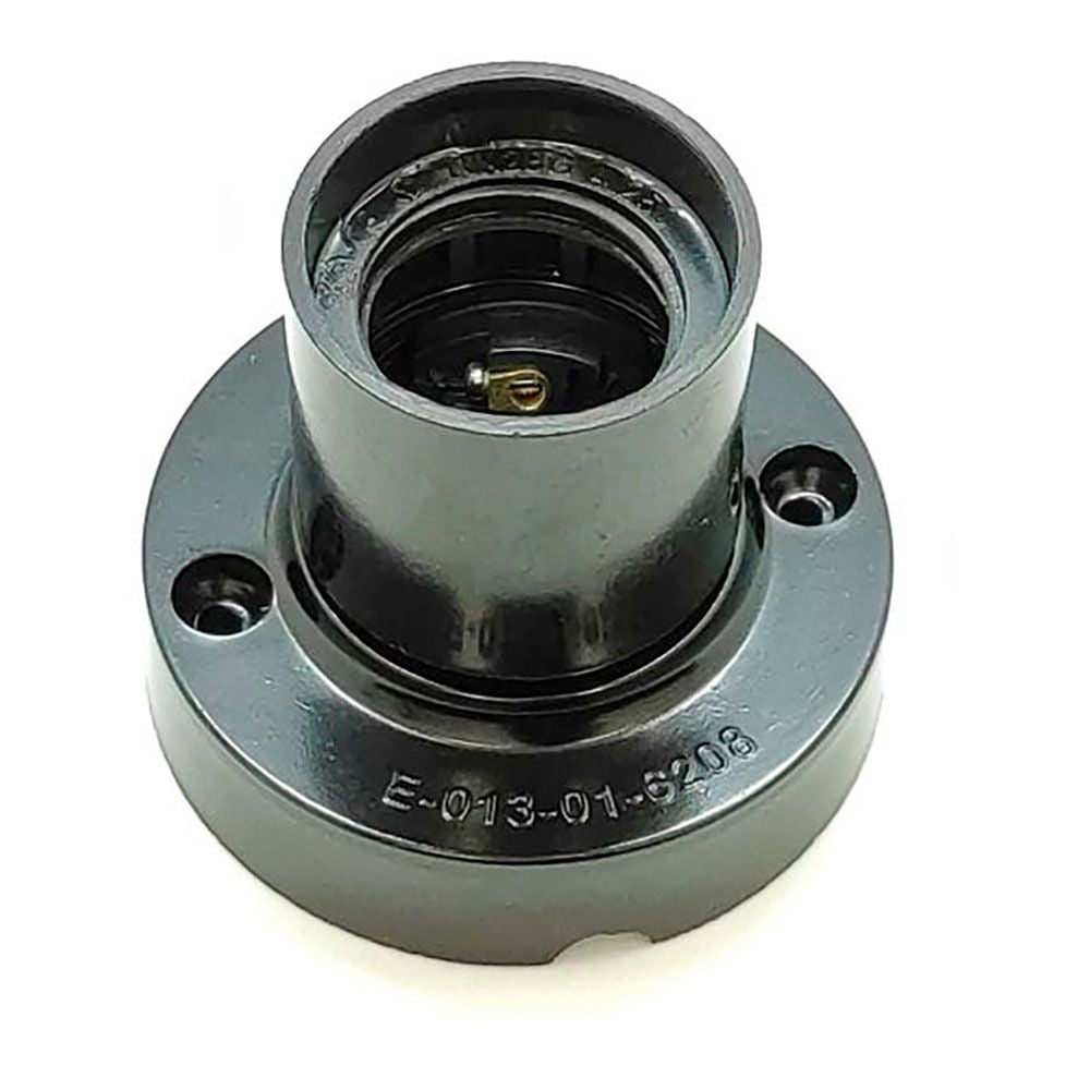 PORTALÁMPARAS SUPERFICIE E27 4 A 250 V~ NEGRO Ø67 x 57 mm