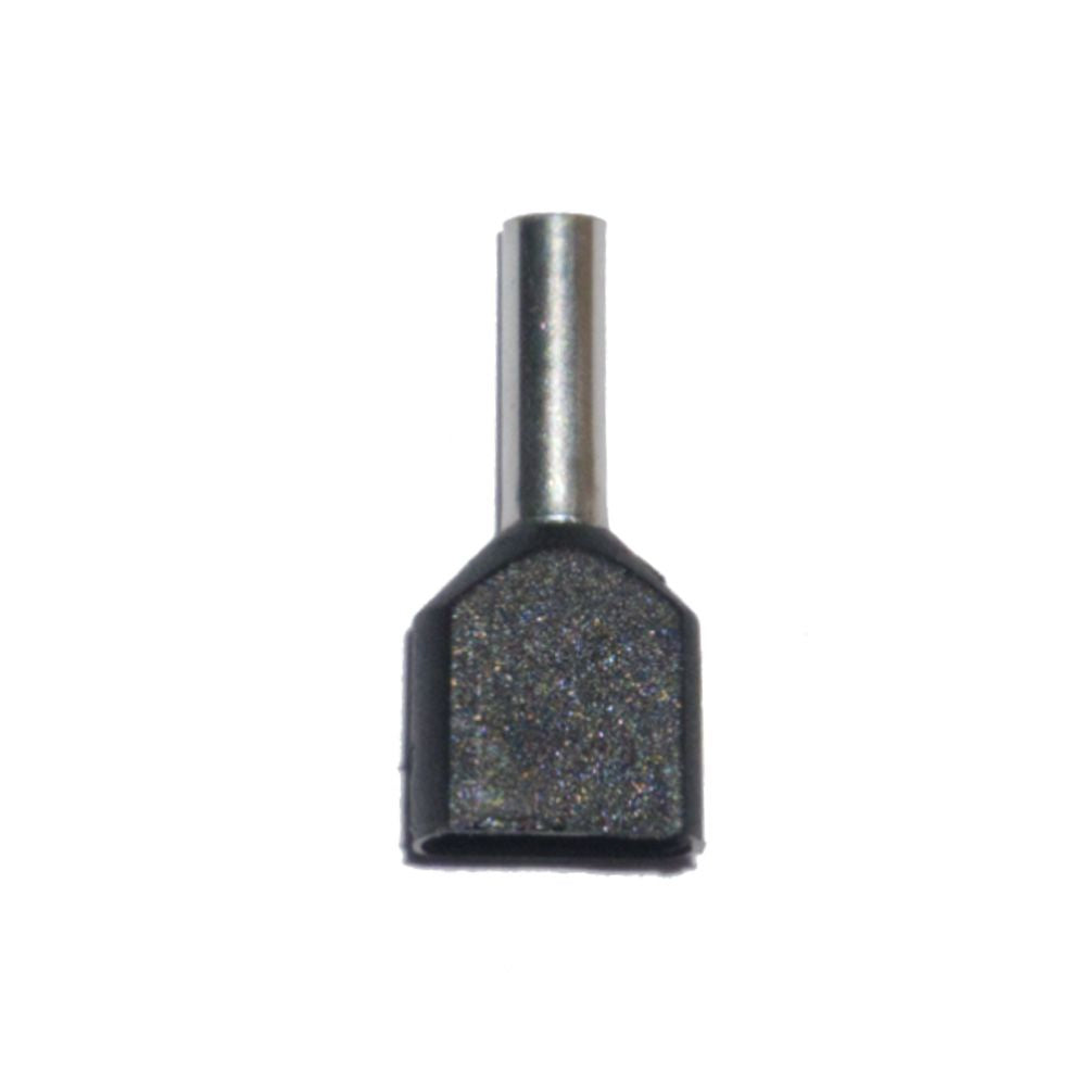 PUNTERA AISLADA 01,50 mm², DOBLE, NEGRA, 100 uds