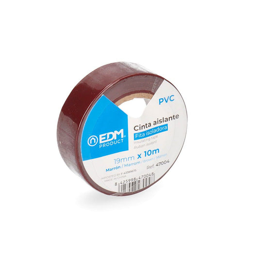 CINTA AISLANTE CALIDAD "SUPRA" MARRON 19 mm x 10 m