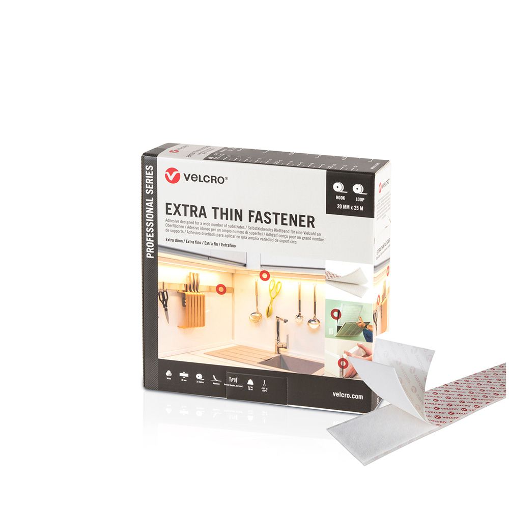 CINTA ADHESIVA EXTRAFINA BLANCA 20 mm x 25 m