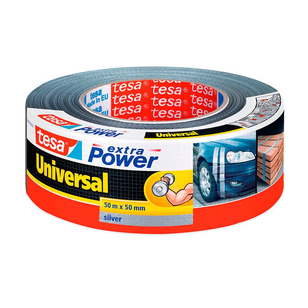 CINTA UNIVERSAL PLATA 50 mm x 50 m