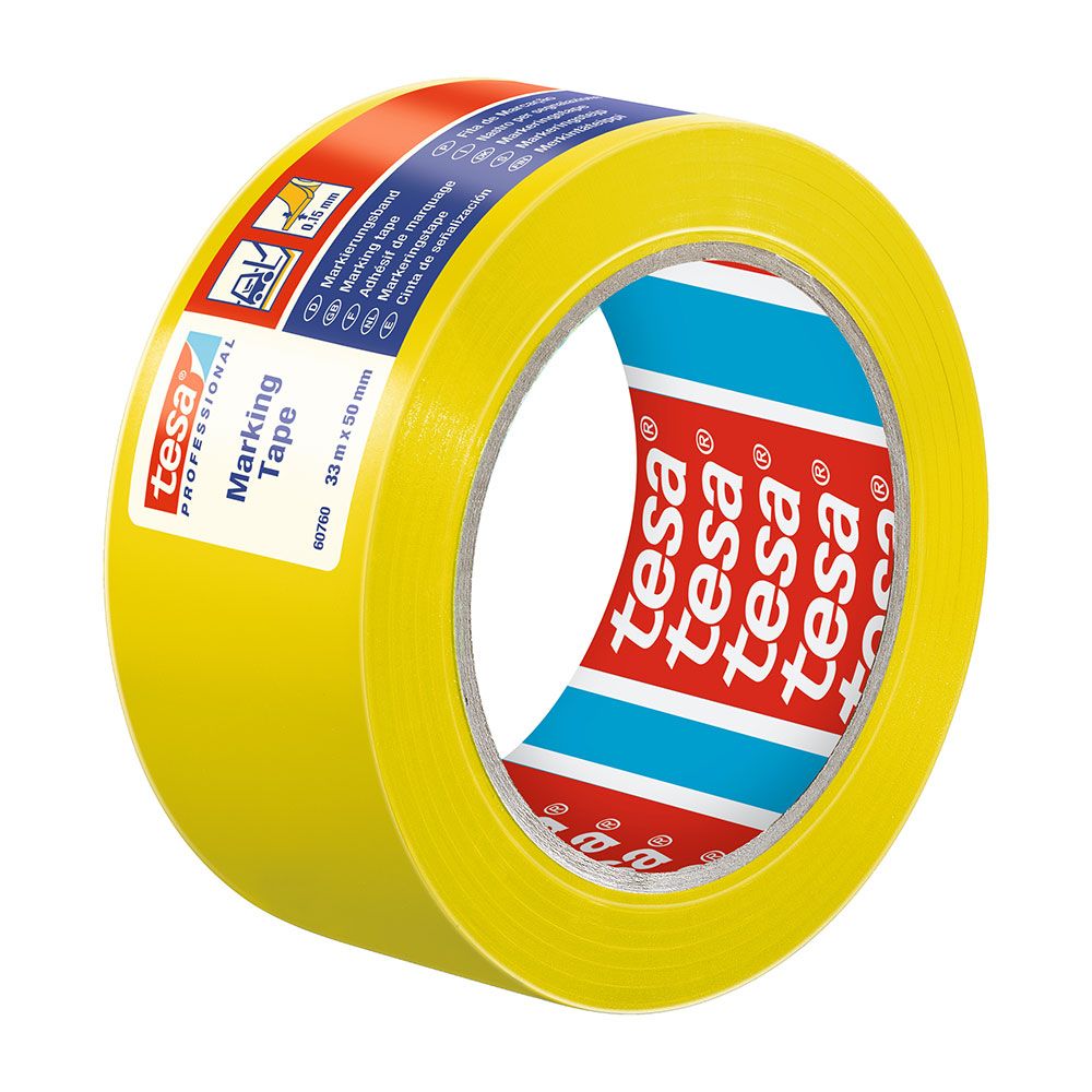CINTA DE BALIZAR ADHESIVA AMARILLA 50 mm x 33 m