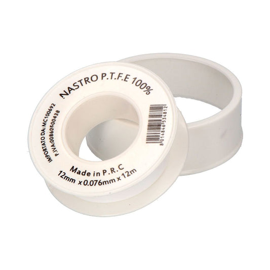 CINTA DE PTFE 76 MICRAS BLANCO 12 mm x 12 m