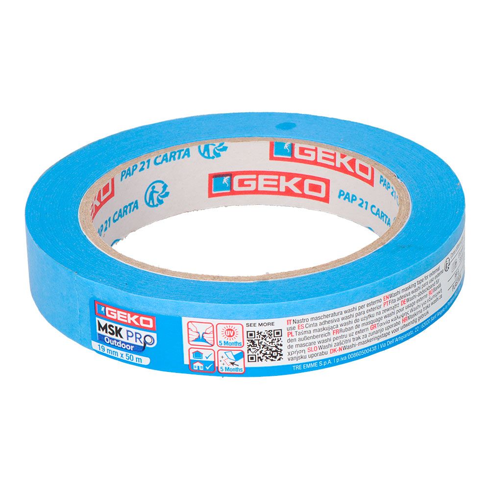 CINTA PAPEL WASHI EXTERIORES 19 mm x 50 m