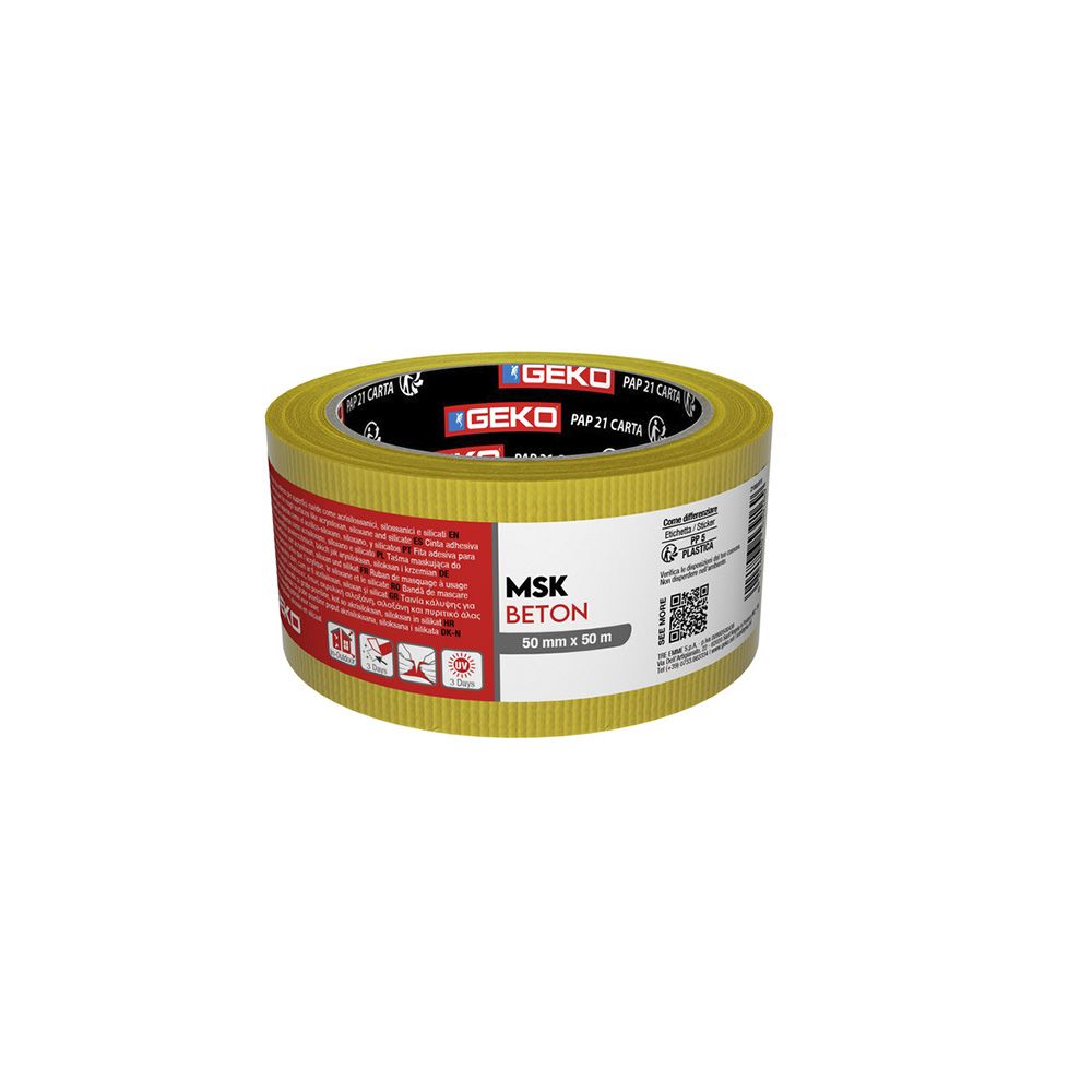 CINTA ADHESIVA EXTERIORES PARA SUPERFÍCIES RUGOSAS 50 mm x 50 m
