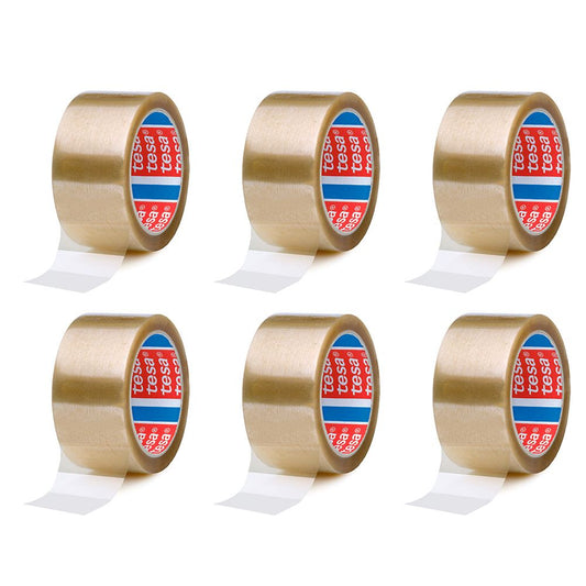 CINTA DE EMBALAR TRANSPARENTE 28 MICRAS 50 mm x 66 m, 6 uds